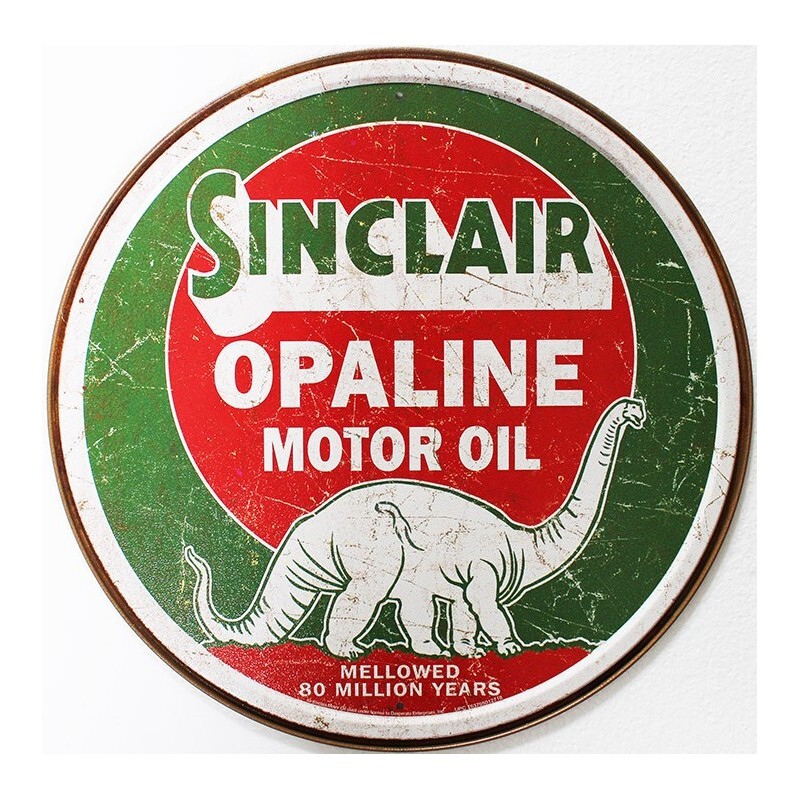 Plaque publicitaire Sinclair Opaline Motor Oil vintage déco garage 30cm