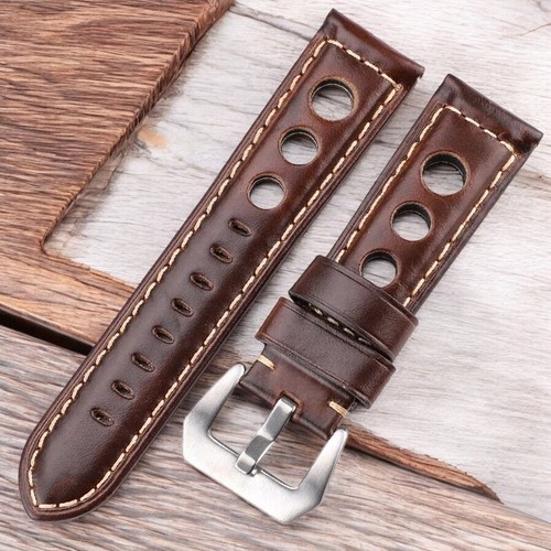 Uhrenarmband Uhrband Hirsch Vintage Rindsleder Echtleder,Dornschließe,Unisex - Bild 11 von 14