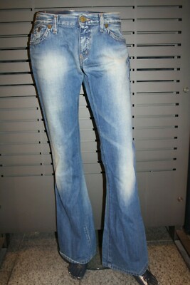 Take Two Jeans Lady P01246 Used Stone Blue Vintage 90s Flared