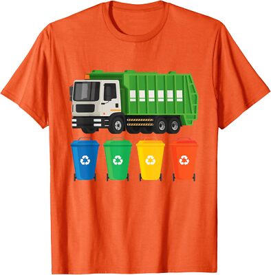 Garbage Truck Trash Recycling Design Truck Lover Job T-Shirt