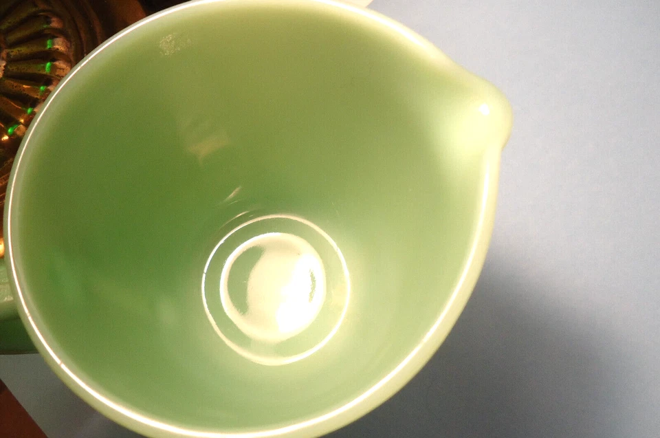 FIRE KING JADITE RARO JARRA DE LECHE 20 OZ 1940 Anchor Hocking EX Foto 4 de 4