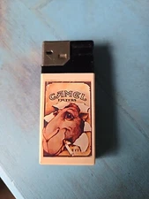 Camel Genuine Camel Imposter Cow Scripto Electra XL Lighter Vintage Advertising 