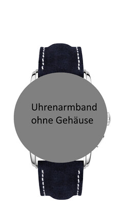 Zeppelin Uhrenarmband Dunkelblau 22 mm Veloursleder Camoscio für 8670-4, 72883..