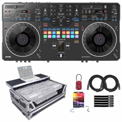 Pioneer DDJ-REV5 Scratch 2-Channel Rekordbox Serato DJ Controller w Laptop Ca...