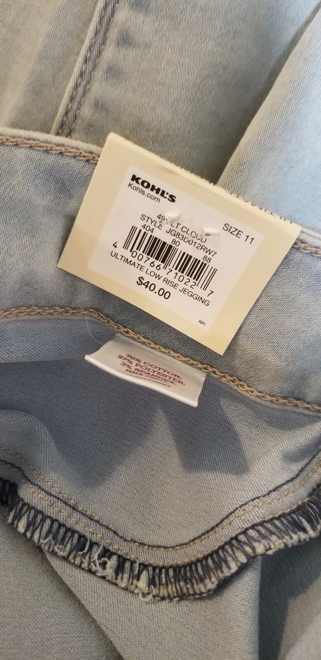 Pantalones de mezclilla ajustados de tiro lento súper elásticos Ultimate Jegging talla 11 nuevos con etiquetas SO para mujer Foto 4 de 4