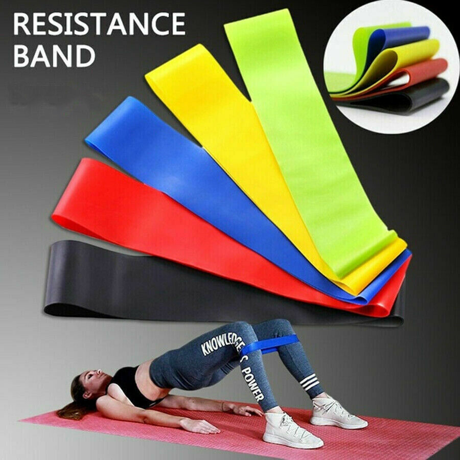 deelnemen been baseren RESISTANCE BANDS Home Workout Sports Gym Fitness Yoga Pilates Latex Loops  UK | eBay