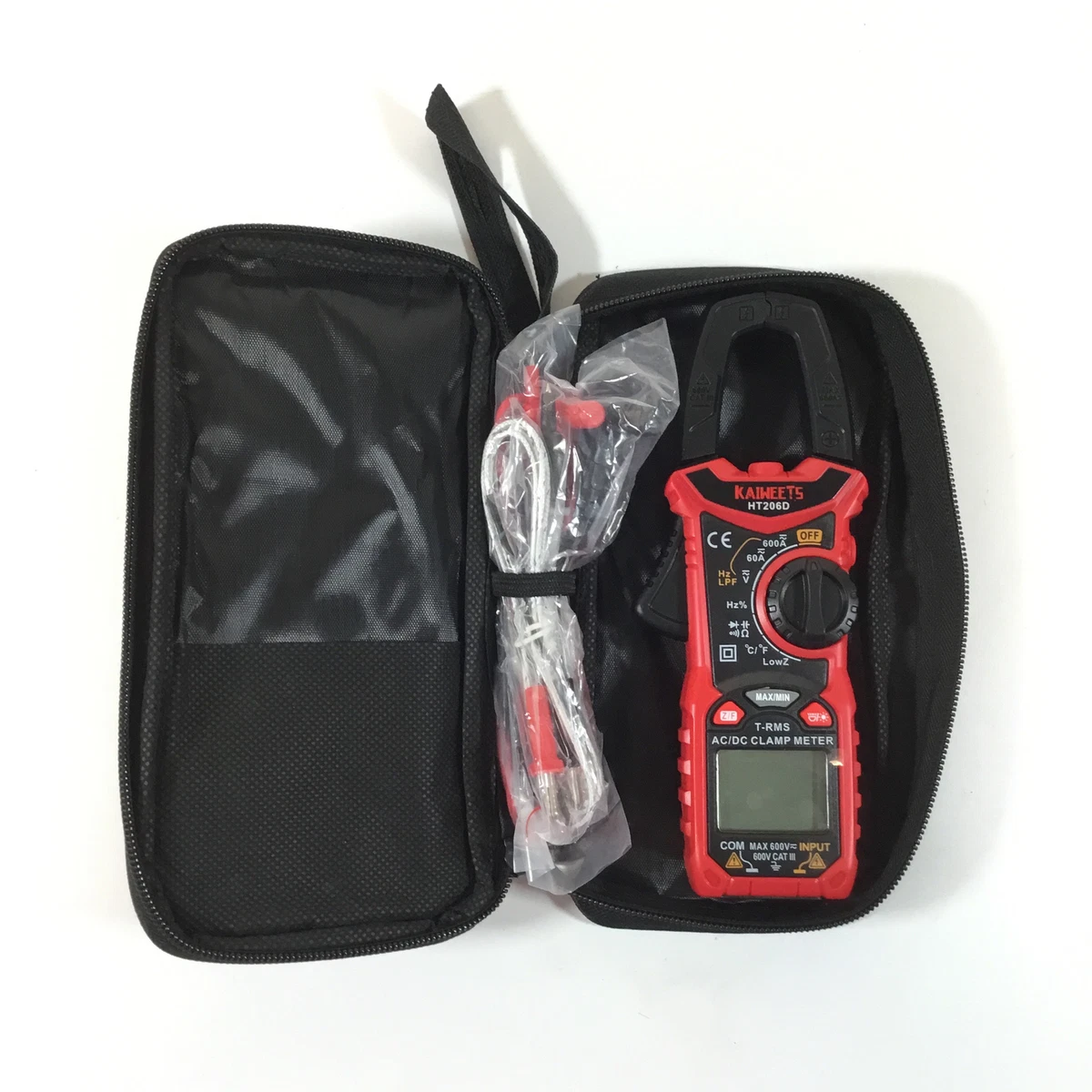 KAIWEETS HT206D Digital Clamp Meter What's In The Box, 56 OFF