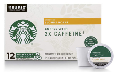 Starbucks Blonde Roast K-Cup Coffee Pods with 2X Caffeine 6-12ct (72 pods total) 762111401892 | eBay