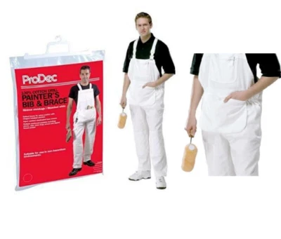 Prodec Bib And Brace Overalls Decorators Painters- All Sizes- 100% Cotton Drill