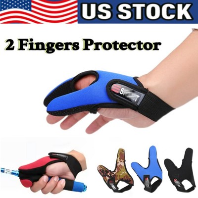 1-2× Fishing Gloves Surf Casting Finger Stall Protector Anti-Slip Saltwater