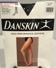 Danskin ultra schimmernde Strumpfhose mit Füßen - schwarz