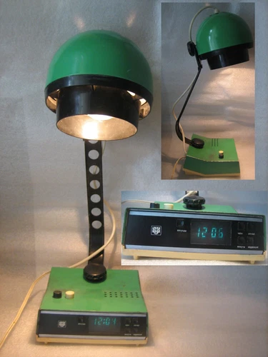1985 rare Soviet clock electronics desk lamp USSR.Supply voltage 220 volts.