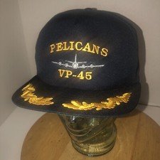 Vintage Pelicans VP-45 Hat Logo Aviation Military Cap Snapback USA Made Global