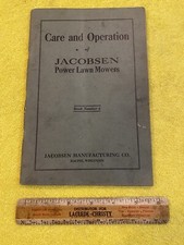 ORIGINAL JACOBSEN LAWN MOWER BOOK NUMBER 4 1928 HIT MISS OLD ENGINE