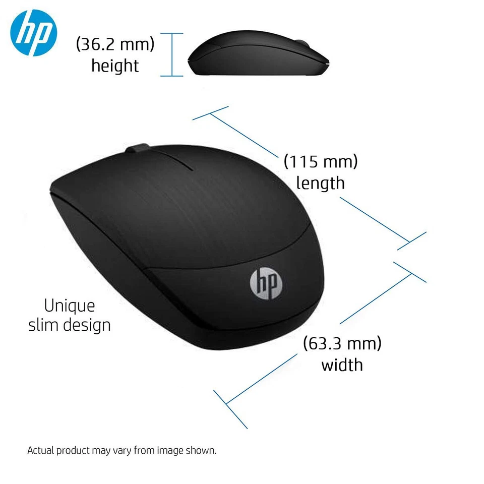 HP X200 Wireless Mouse with 2.4 GHz Wireless connectivity, Black, - Image 3 of 4