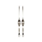 <!--F#f_0-->New Edge Design Set of 2 Stainless Steel Seafood Forks <!--F/-->