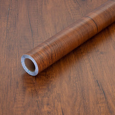 Peel  Stick Wood Grain Contact Paper Brown Wooden Look Wallpaper Self-Adhesive