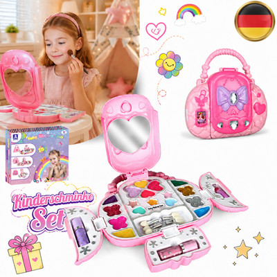 Kinderschminke Set Rollenspiel Schminkset Prinzessin Kosmetikkoffer waschbar