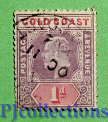 U2605- GOLD COAST 1904 KING EDWARD VII 1d GEBRAUCHT