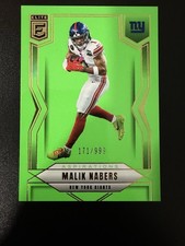 2025 Donruss Elite #5 Malik Nabers Aspirations Lime Green /999 New York Giants