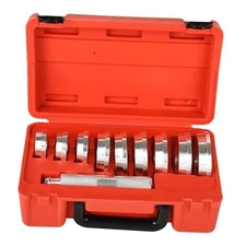 10pc Bearing Race and Seal Driver Set with Seal Driver and 9 Bearing Red 01