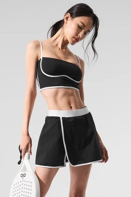 NEW AIo Yoga Set Airbrush Streamlined Bra Tank+Skirt Suit Casual Women's Sports