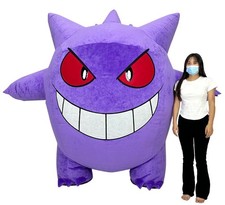 Gengar Inflatable Mascot Costume Plush Halloween Carnival Cosplay Party Outfit