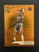 Signed 2023-24 Donruss Elite #156 Orange Foil Jalen Green, Rockets Auto