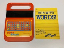 Vintage Retro Texas Instruments Speak & Spell 1978 WORKING with Activity Book