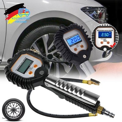 Digital Reifendruckmessgerät,geeicht Luftdruckprüfer Reifenfüller Manometer Auto