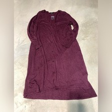 H by Halston long sweater button up dress