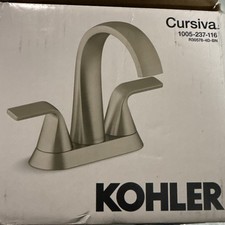Kohler R30578-4D-BN Cursiva Centerset Bathroom Faucet - Vibrant Brushed Nickel