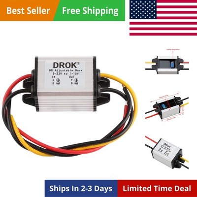 Waterproof DC Buck Converter Voltage Regulator 8-22V to 3-15V 5V 12V 3A Adjus...