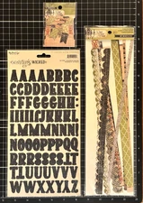 My Mind's Eye Halloween SOMETHING WICKED Alpha Stickers Borders Garland LOT