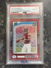 2024 Panini Donruss Rated Rookie Jayden Daniels Optic Preview Red Wave PSA 10