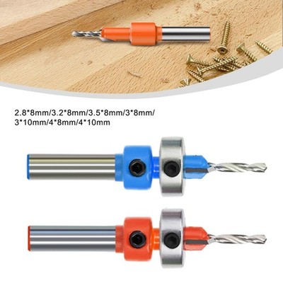 Woodworking Depth Control Drill Bit with Efficient Chip Removal Groove