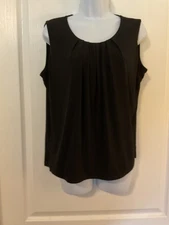 Jones Studio Separates Women’s Size L Black Sleeveless Top -B12