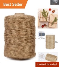 Versatile 500 Feet Natural Jute Twine for Crafts  Eco-Friendly Gift Wrapping