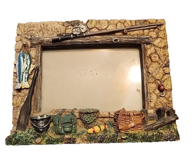 Fisherman Picture Frame Cedar Key Design 3.5 x 5.5'' Opening Desktop