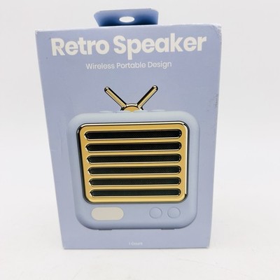 GEMS Retro Bluetooth Speaker Wireless Speaker Light Blue