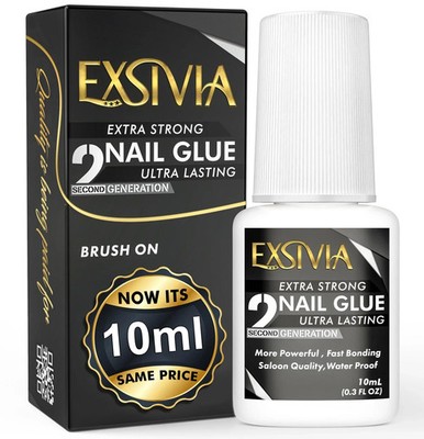 Super Strong Nail Glue for Press On Nails, Acrylic Nails  Nail Tips 10ml Nail...