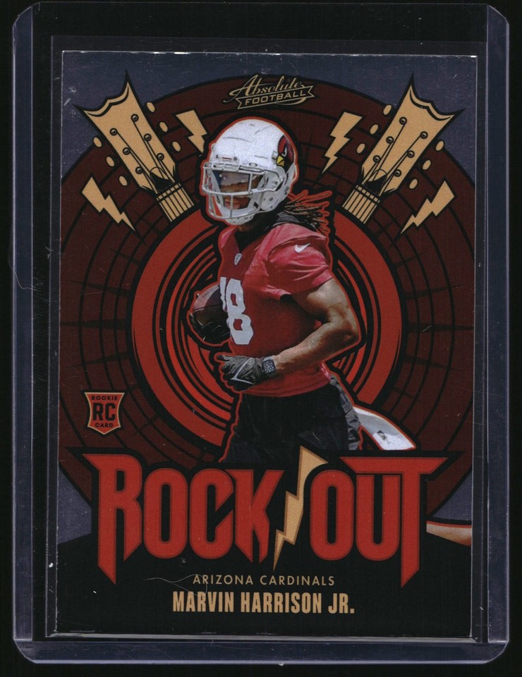 2024 Panini Absolute Rock Out #RO-MHJ Marvin Harrison Jr. Cardinals Rock Out #RO-MHJ Marvin Harrison Jr. RC Cardinals
