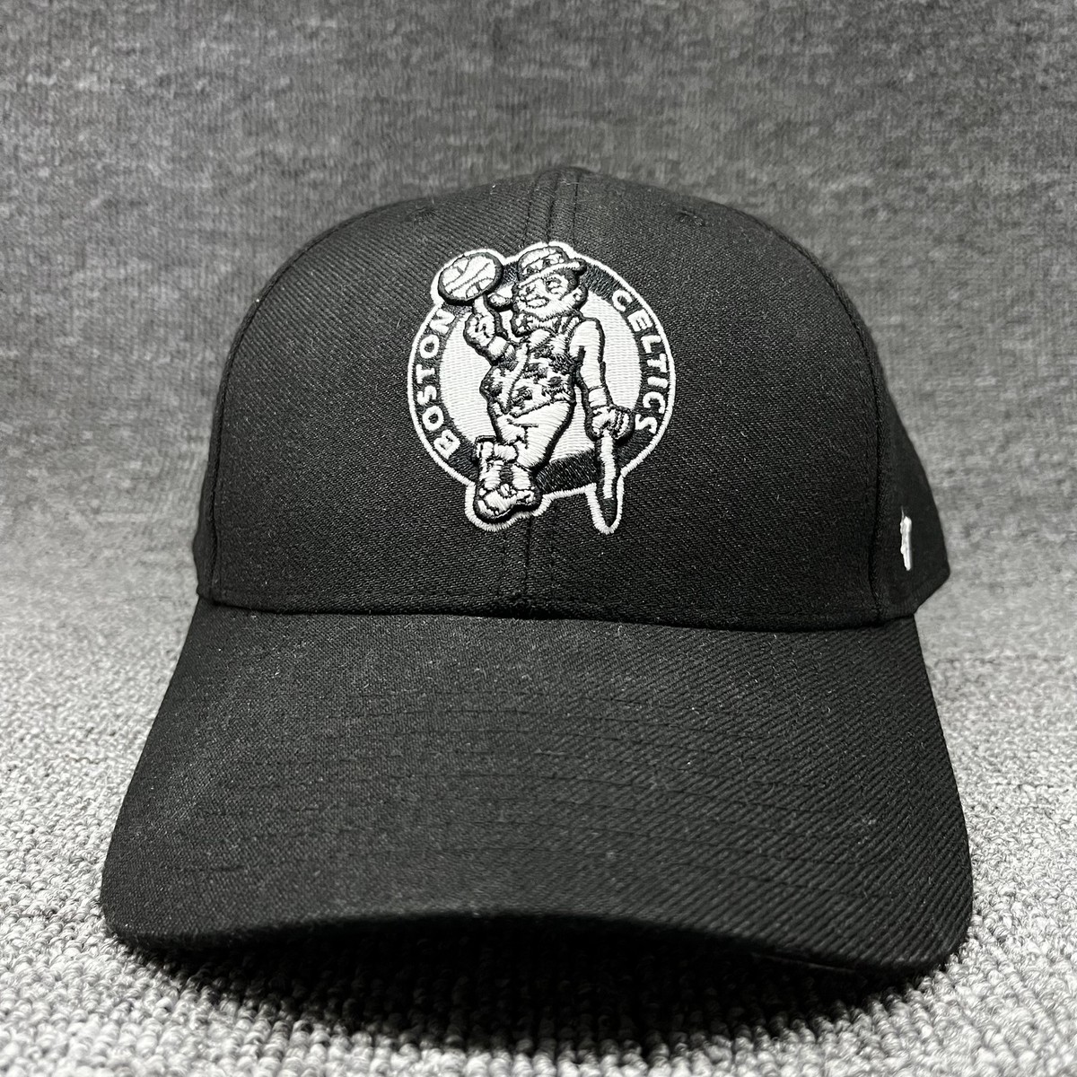 Boston Celtics '47 Clean Up Hat Black NBA Adjustable Strapback Leprechaun Logo