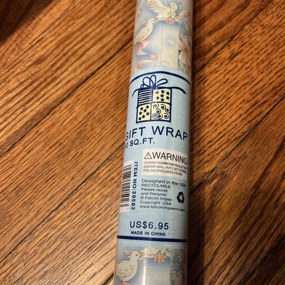 Unopened Roll Of Vintage Wedding Wrapping Paper Falcon Impex Doves Hearts