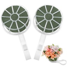 2 Pcs Wedding Bouquet Holders Bridal Foam Floral Handle Holder with Slanted H...