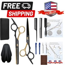 Professional Hair Cutting Scissors Kit   Stainless Steel Hair Shears, Barber ...