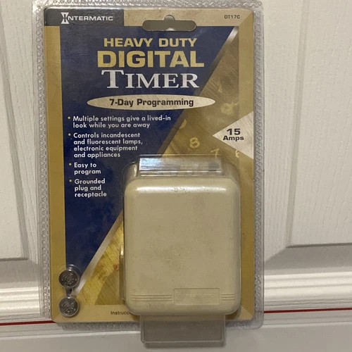 Intermatic Digital Timer Indoor Heavy Duty 7-Day Programming 15 Amps DTI7C NIB - Picture 1 of 5