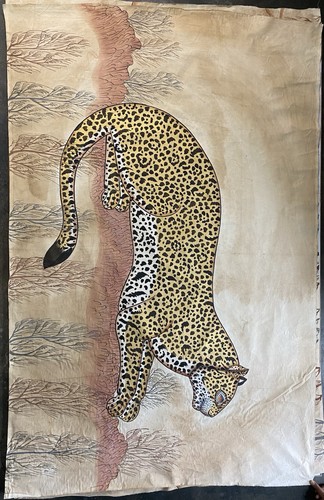 Pintura de leopardo Jaime Parlade años 80 "46 pulgadas X 70 pulgadas" - Imagen 10 de 10