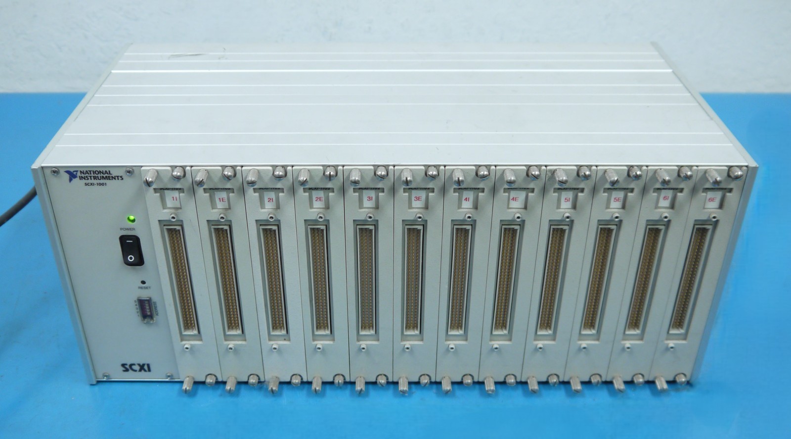 National Instruments SCXI-1001 12-Slot Chassis w/ (12) NI SCXI-1102 Modules