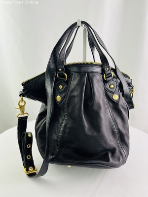 Cynthia Rowley Black Ultra Soft Leather Satchel Crossbody